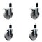 Service Caster 5'' Semi Steel Swivel 1-1/2'' Expanding Stem Caster Set 2 Total Lock Brakes, 4PK SCC-EXTTL20S515-SSR-2-S-2-112 - alternate 1